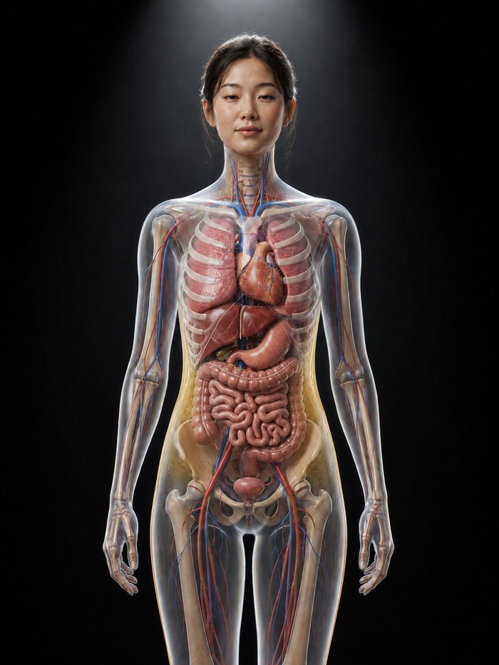 分鏡 2：中午，腹部出現一層黃色脂肪
